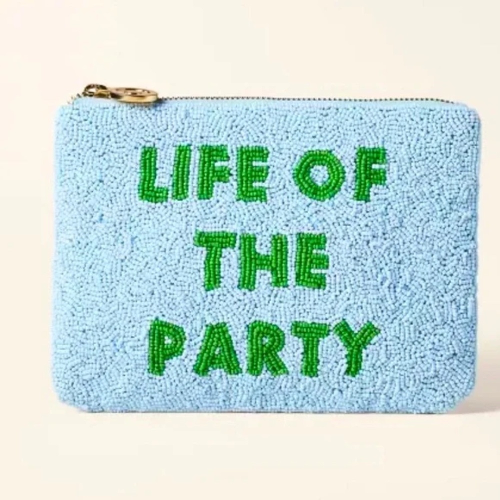 KATE SPADE X TARGET LIFE OF THE PARTY BEADED CLUTCH NWT
